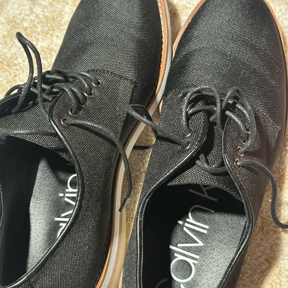 Calvin Klein Black Leather Shoes